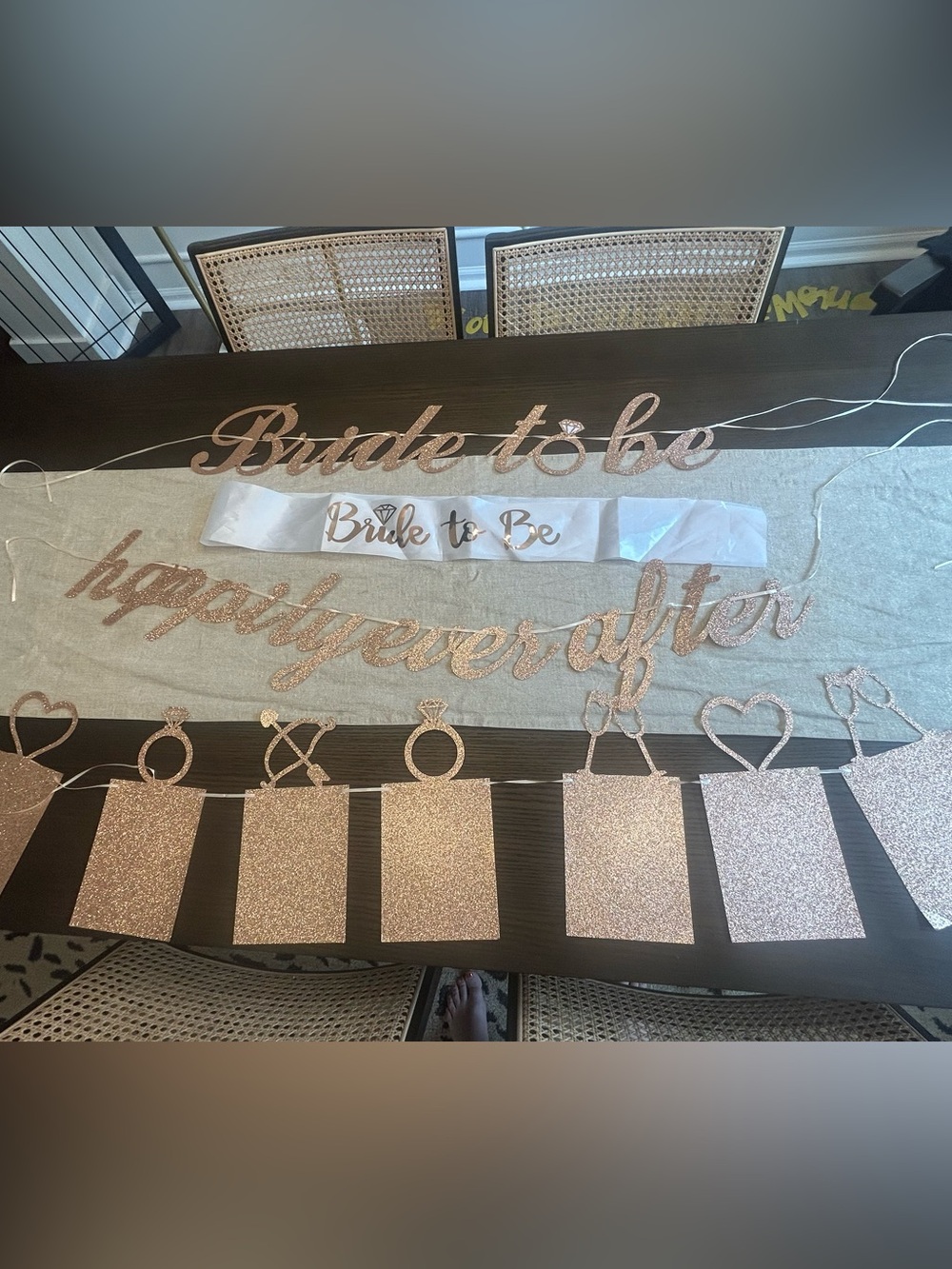 Rose Gold Bride to Be & Bridal Shower Décor Bundle
